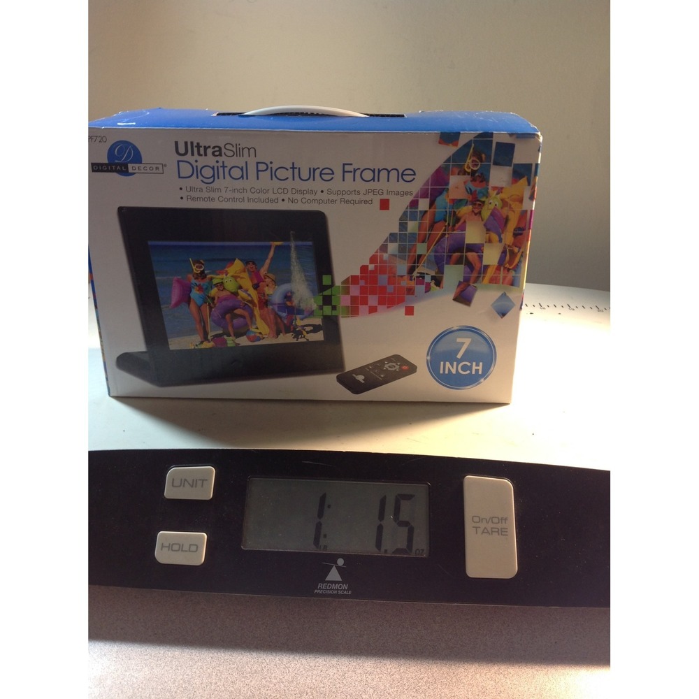 Digital Decor UltraSlim DPF720 7 Inch Digital Picture Frame Black New